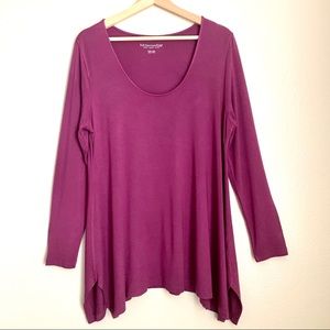 Soft Surroundings Purple Timely Tunic Size PL